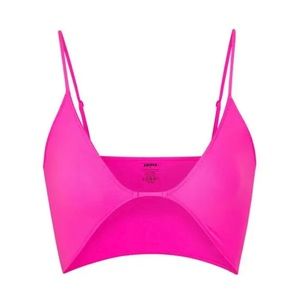 SKIMS Micro Cording V Micro Top Hot Pink Bralette, Size 2XL, NEW Without Tags